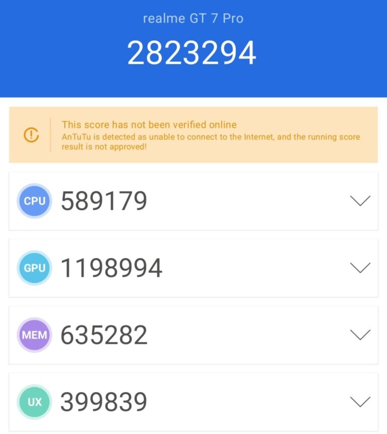 AnTuTu 10 Realme GT 7 Pro