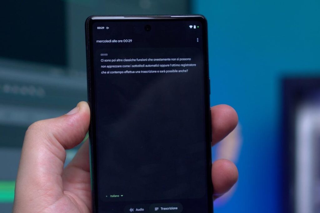 Recensione Google Pixel 6a registratore
