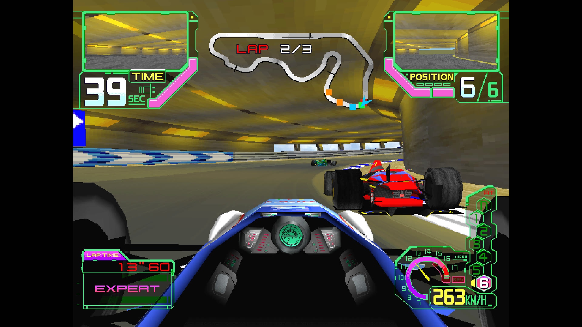 La visuale dall’abitacolo di Ace Driver Victory Lap. Immagine: Bandai Namco Entertainment / HAMSTER.
