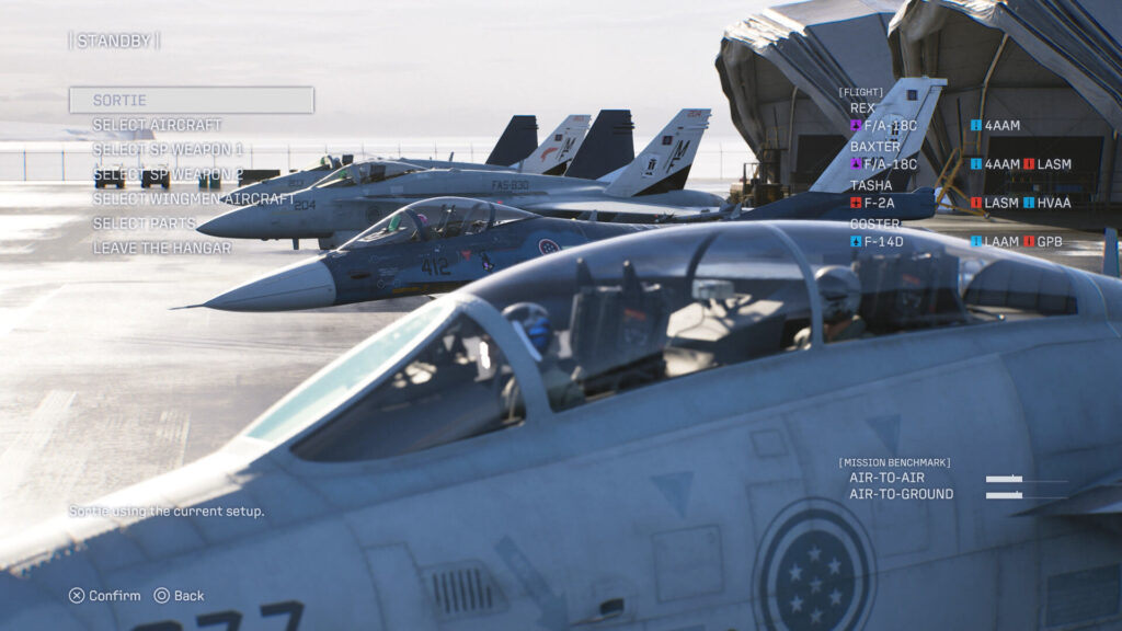 Un combattimento aereo in Ace Combat 8 Wings of Theve
