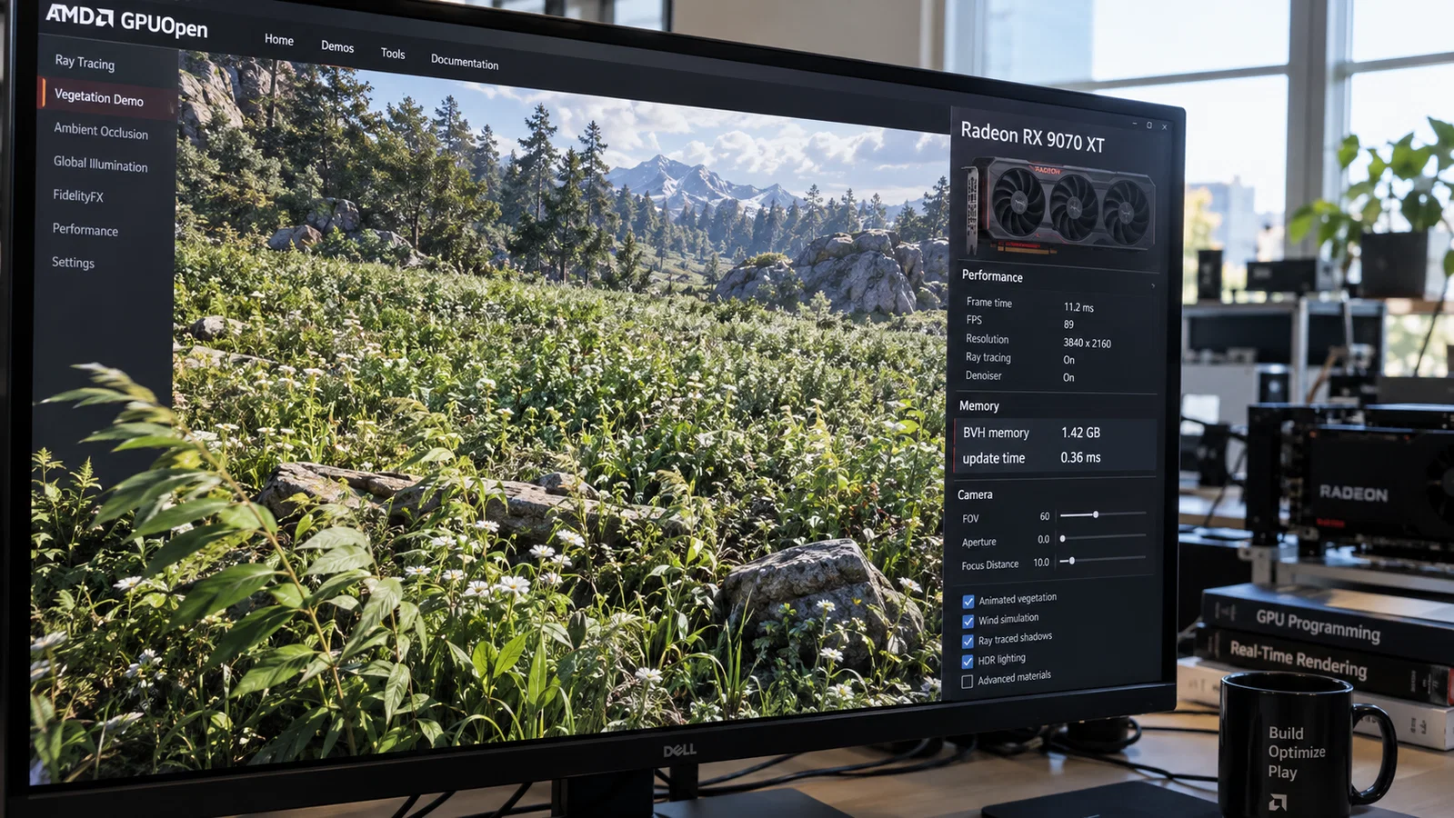 AMD riduce il costo del ray tracing con le gabbie tetraedriche
