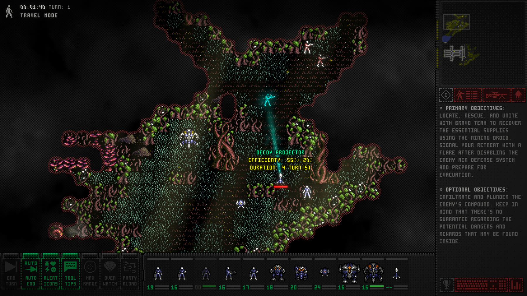 L’esplorazione tattica di Archrebel Tactics. Schermata ufficiale di sviluppo.