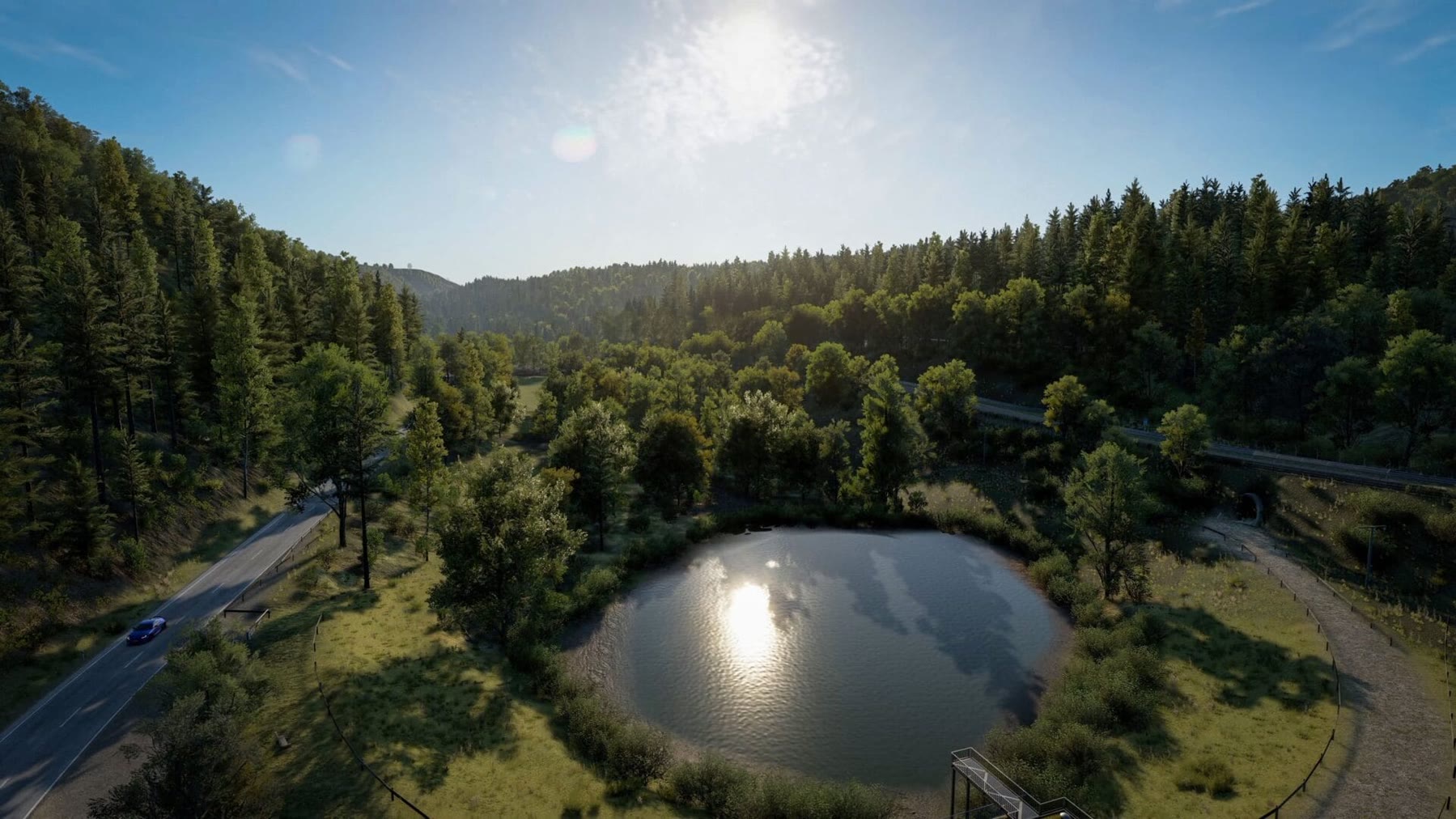 Uno scorcio dell’Eifel ricreato per il Free Roam. Immagine ufficiale di sviluppo KUNOS Simulazioni.