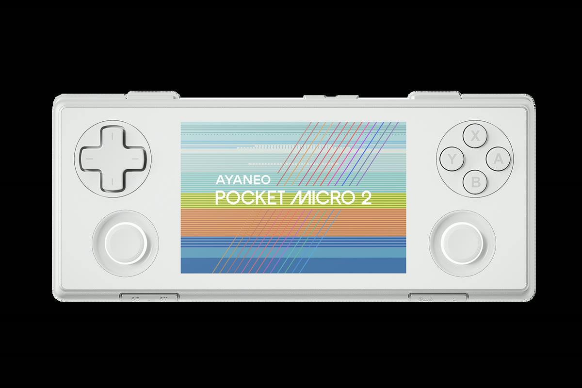 Vista frontale di AYANEO Pocket MICRO 2