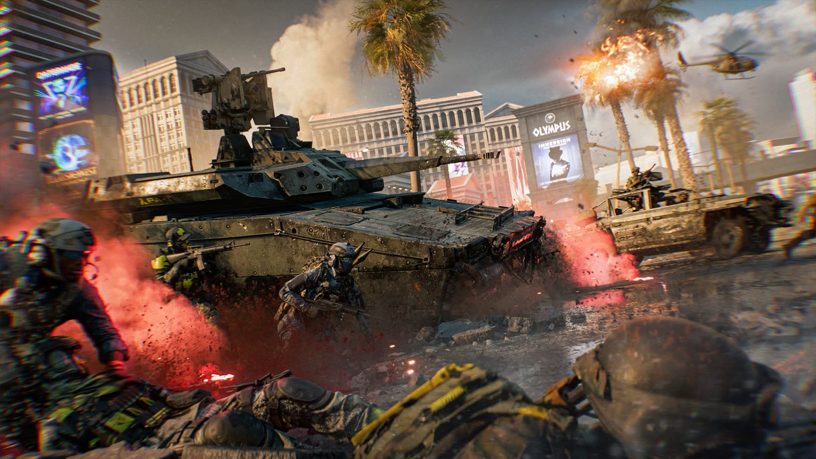 Battaglia urbana con soldati e mezzi corazzati in Battlefield 6