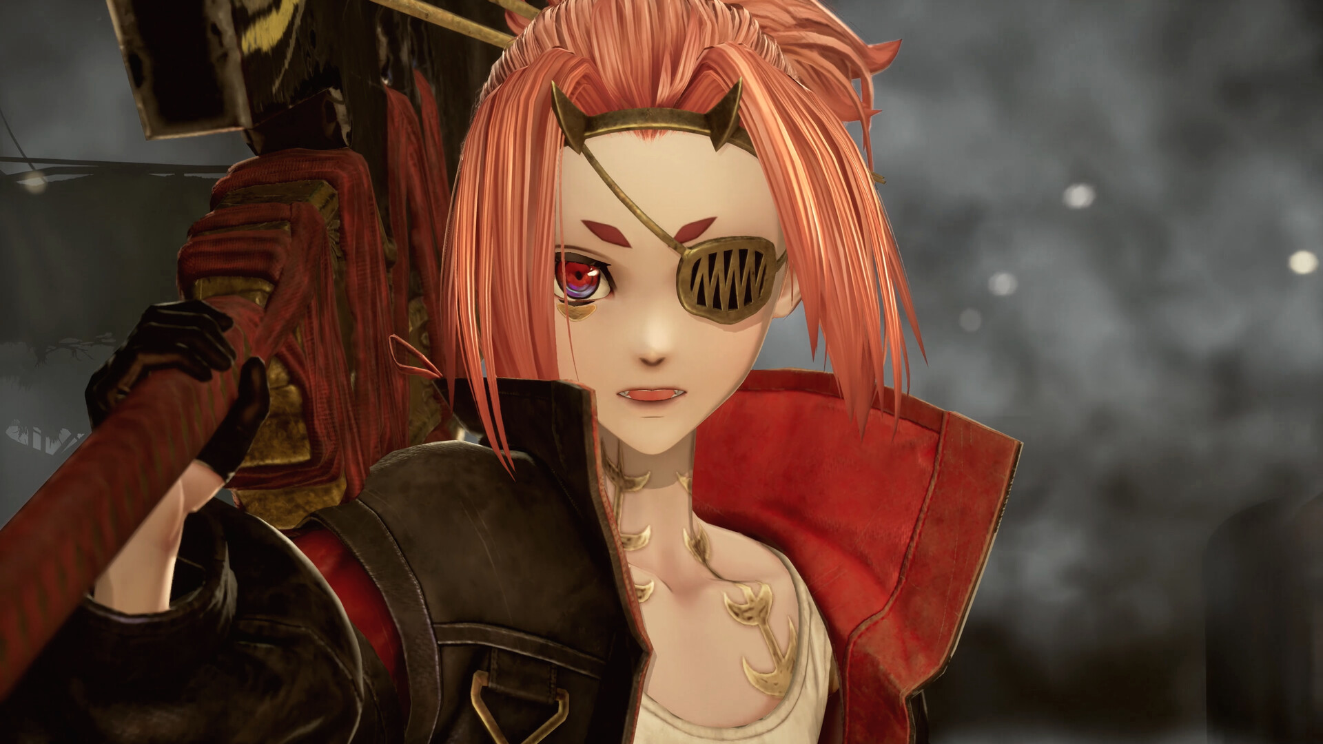 Personaggio dai capelli rossi in primo piano — CODE VEIN II.