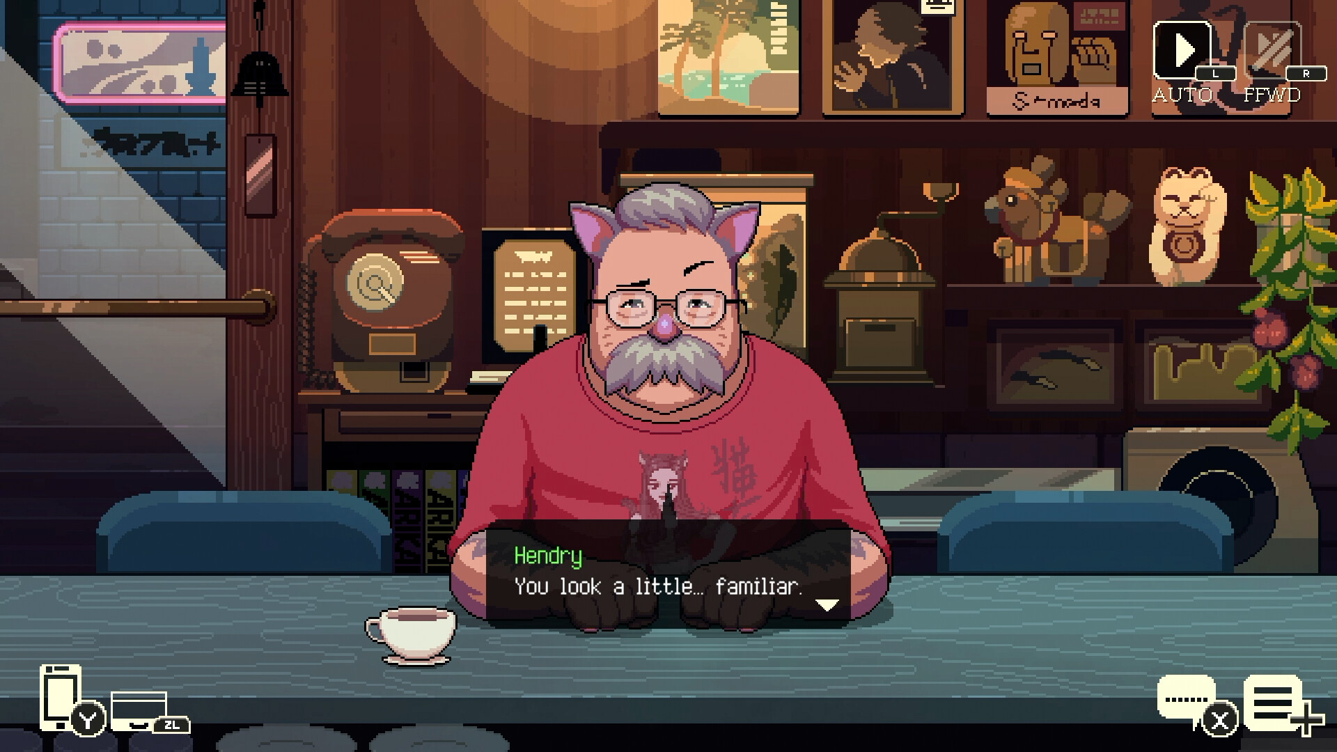 Screenshot ufficiale di Coffee Talk Tokyo; materiale dello store, non una prova Klav.