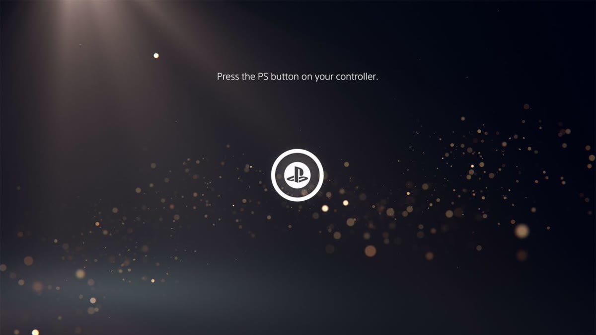 Schermata di avvio PlayStation 5