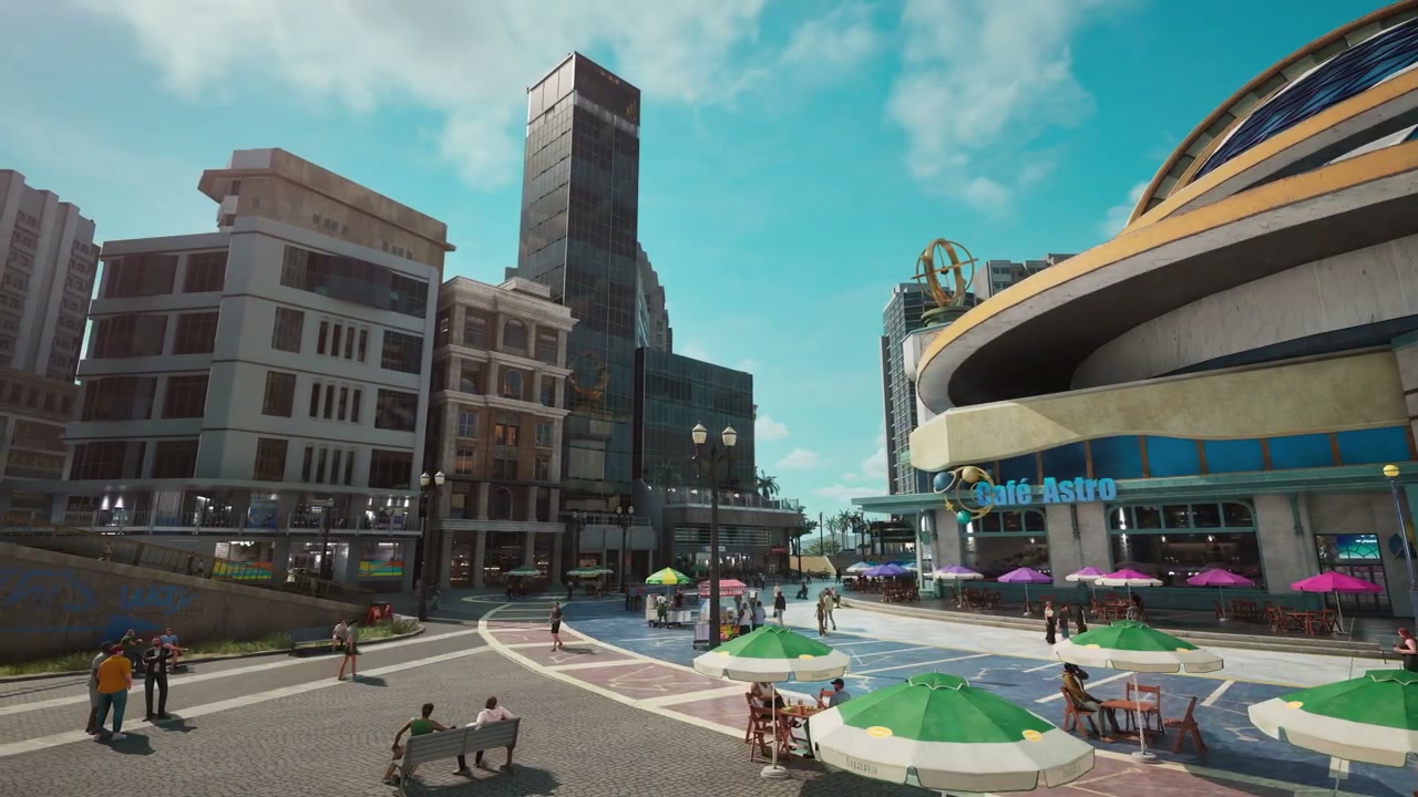 Una zona urbana della mappa brasiliana di Crazy Taxi World Tour
