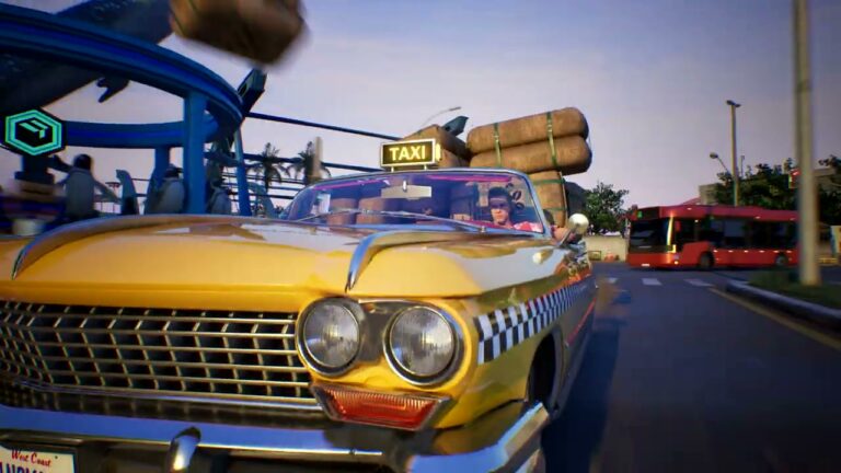 Taxi giallo nel trailer della mappa brasiliana di Crazy Taxi World Tour