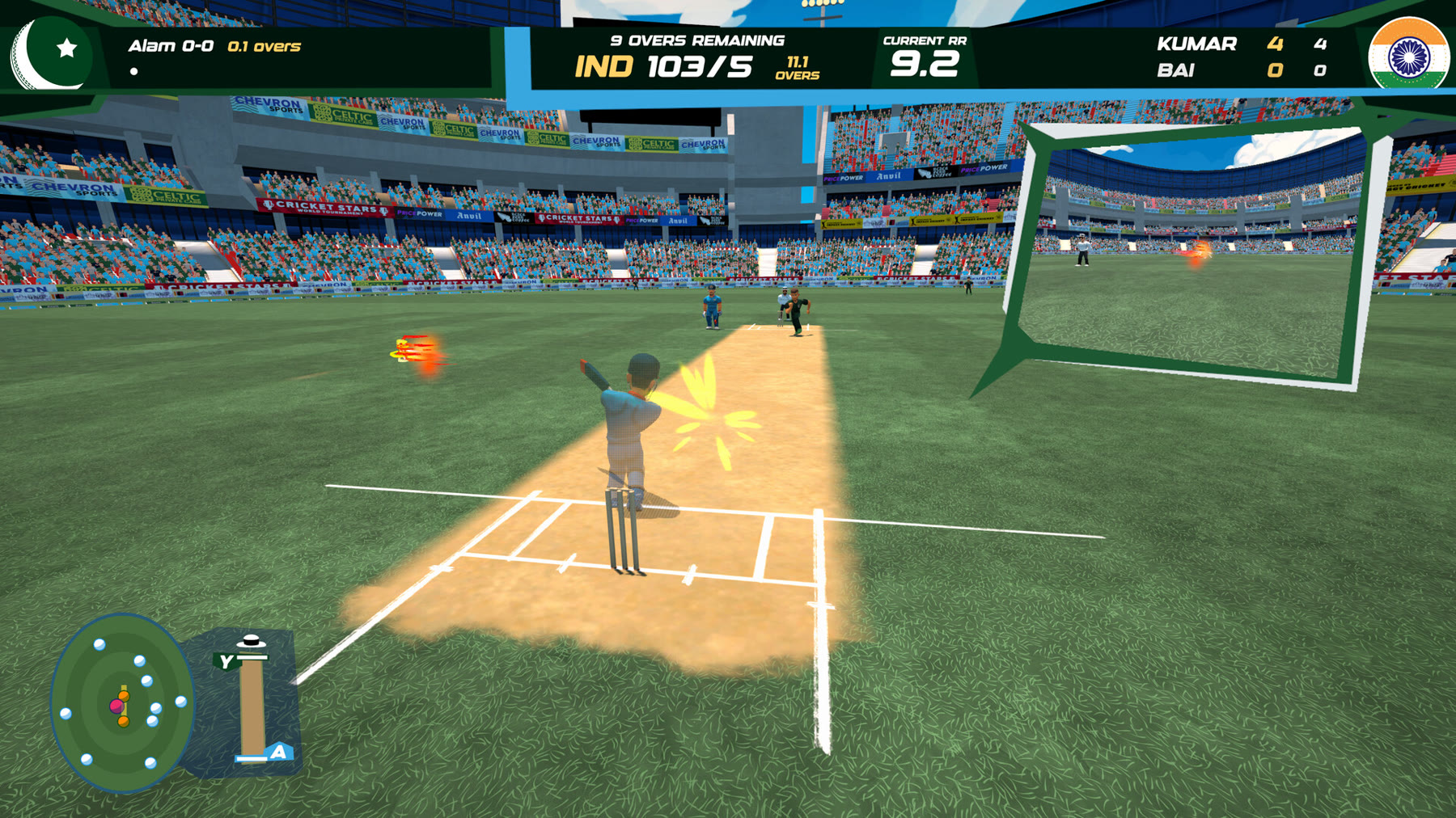 Don Bradman Cricket Jr in una schermata promozionale ufficiale. Immagine: Tru Blu Games.