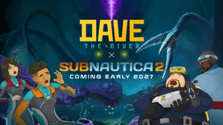 Dave the Diver incontra Subnautica 2, illustrazione ufficiale del crossover Mintrocket