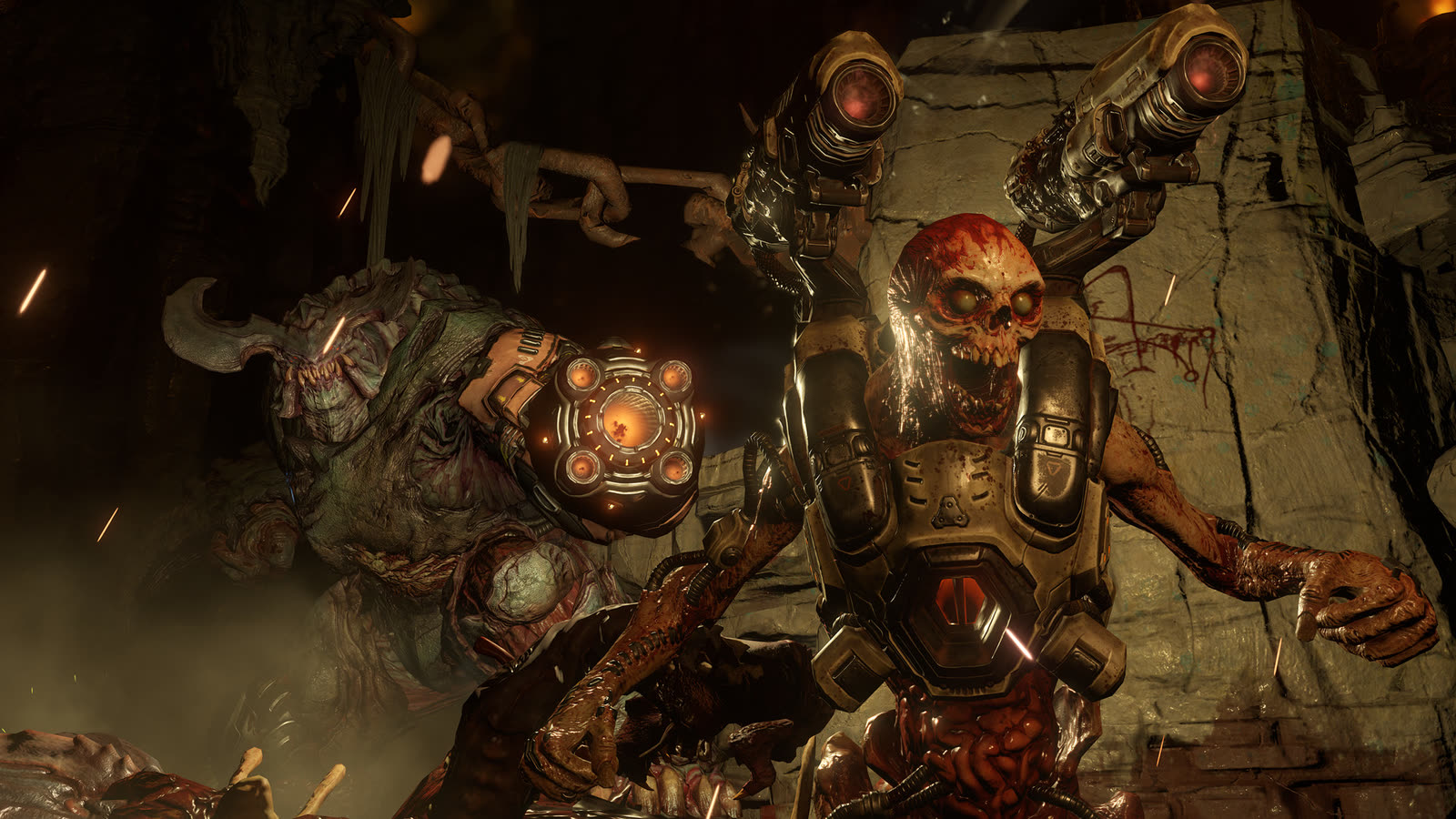 Scena di gioco di DOOM del 2016