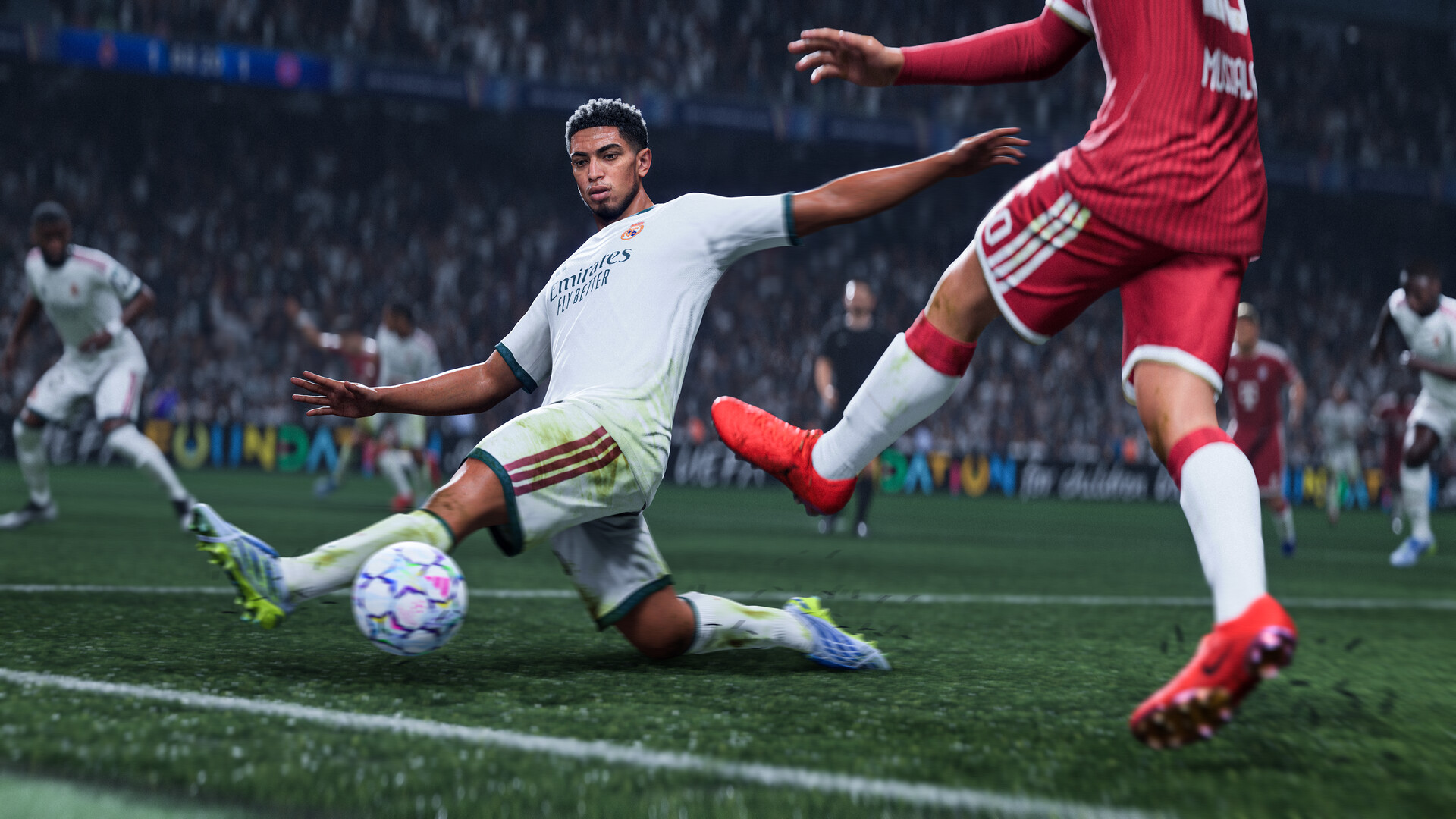 Contrasto nel materiale ufficiale del gioco — EA SPORTS FC 27.