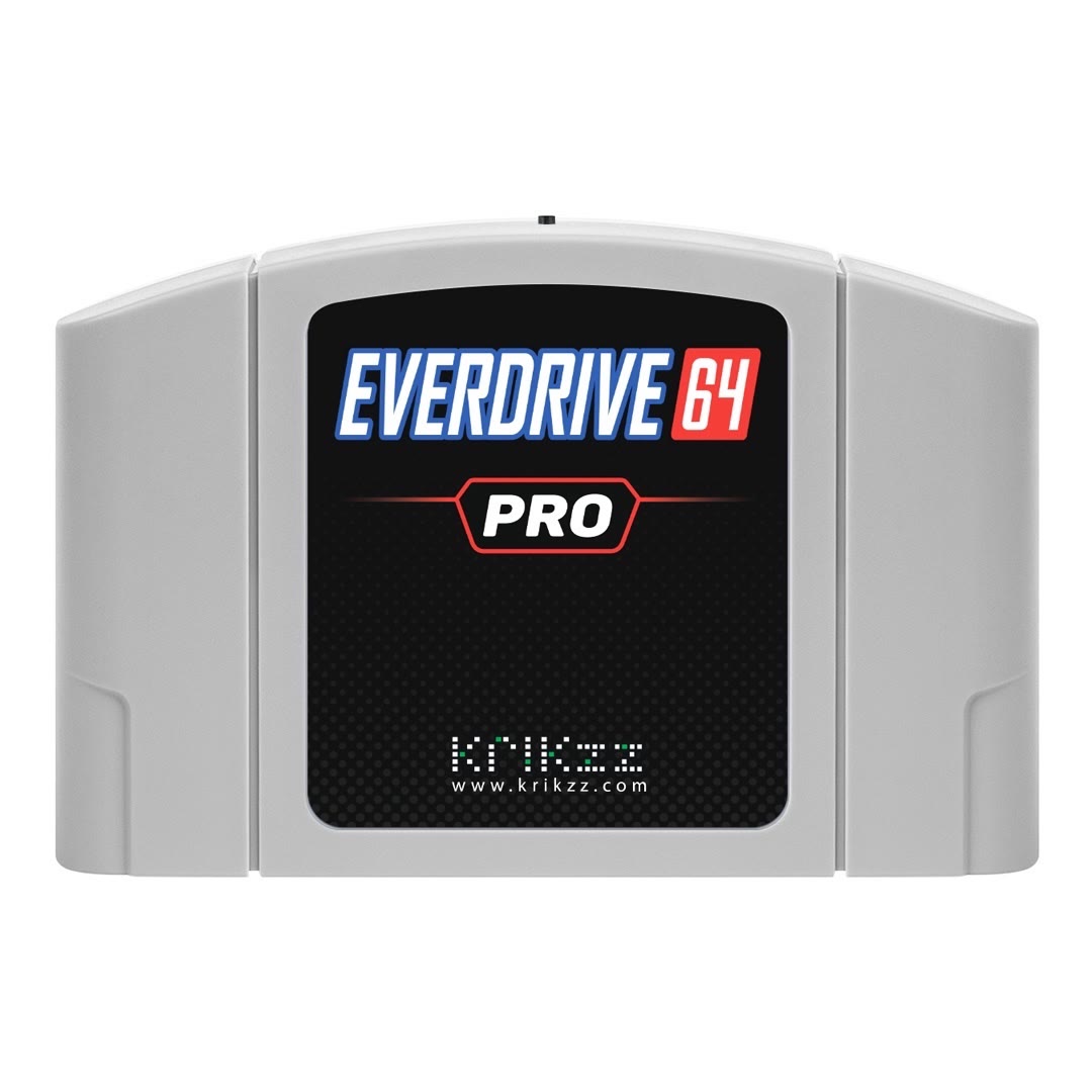 Cartuccia EverDrive-64 Pro grigia, foto ufficiale Krikzz