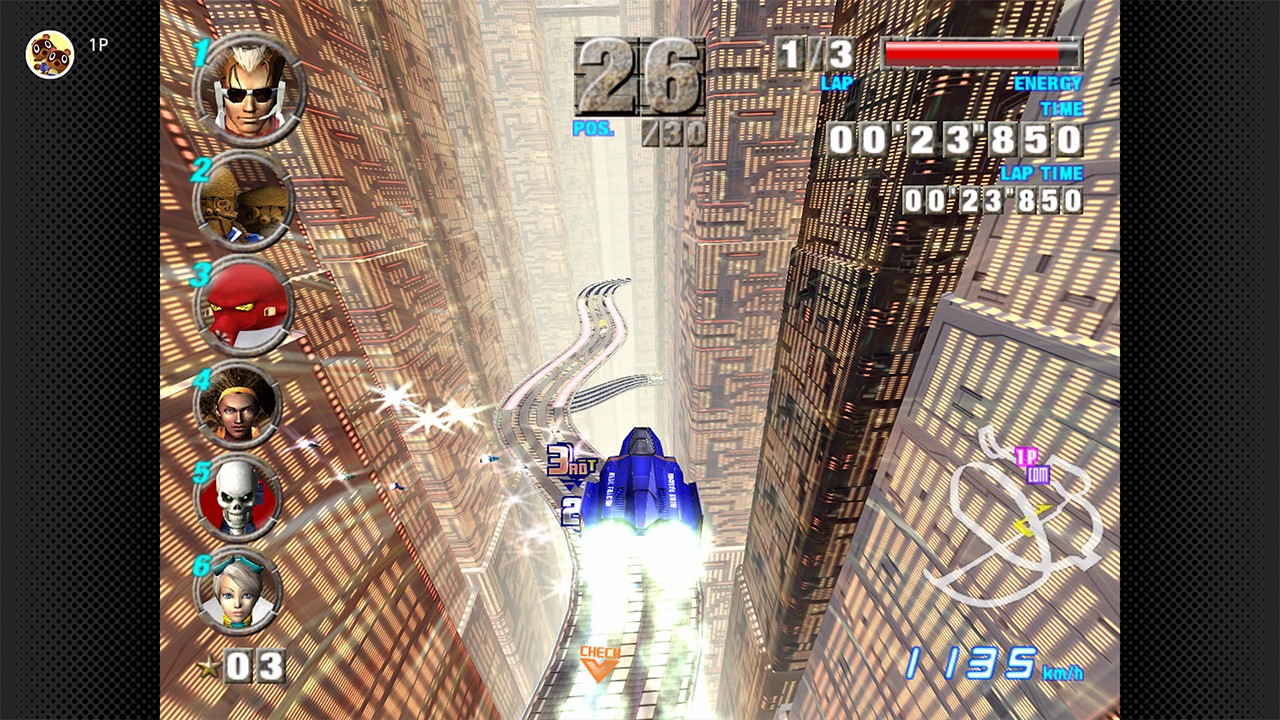 Una gara di F-Zero GX nella versione Nintendo GameCube Classics