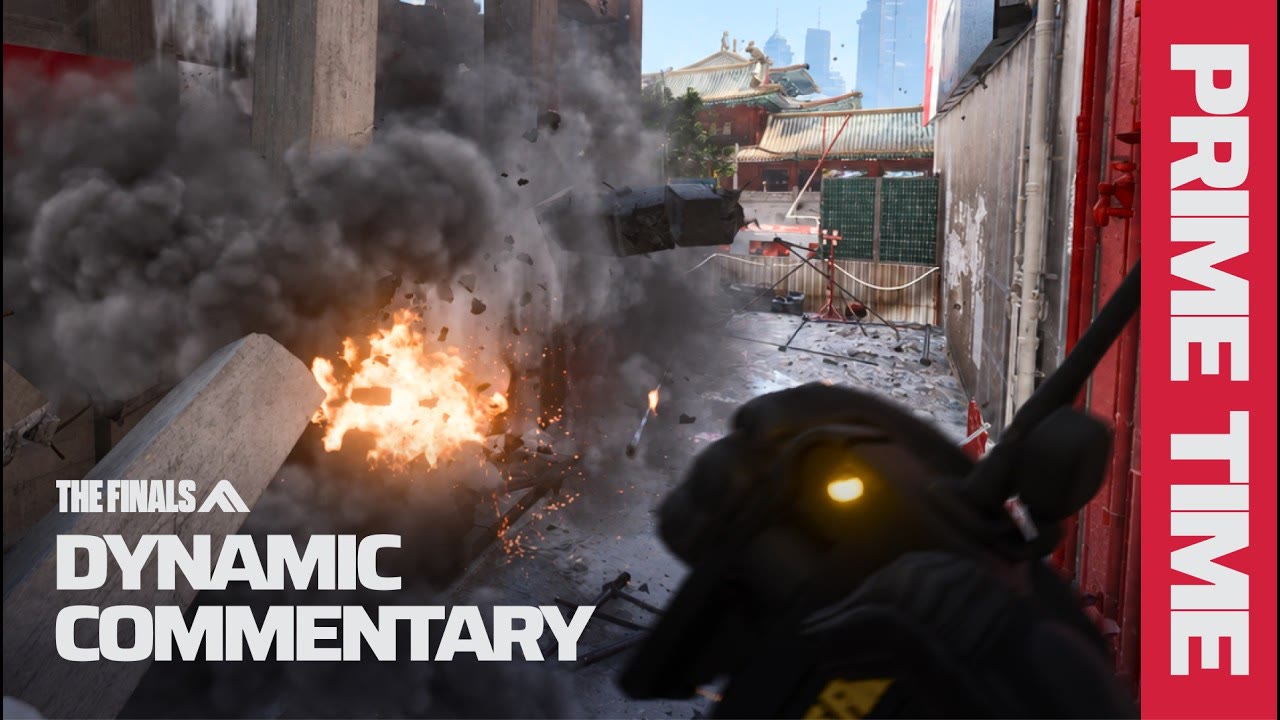Copertina del video ufficiale Dynamic Commentary di THE FINALS PRIME TIME. Immagine: Embark Studios.
