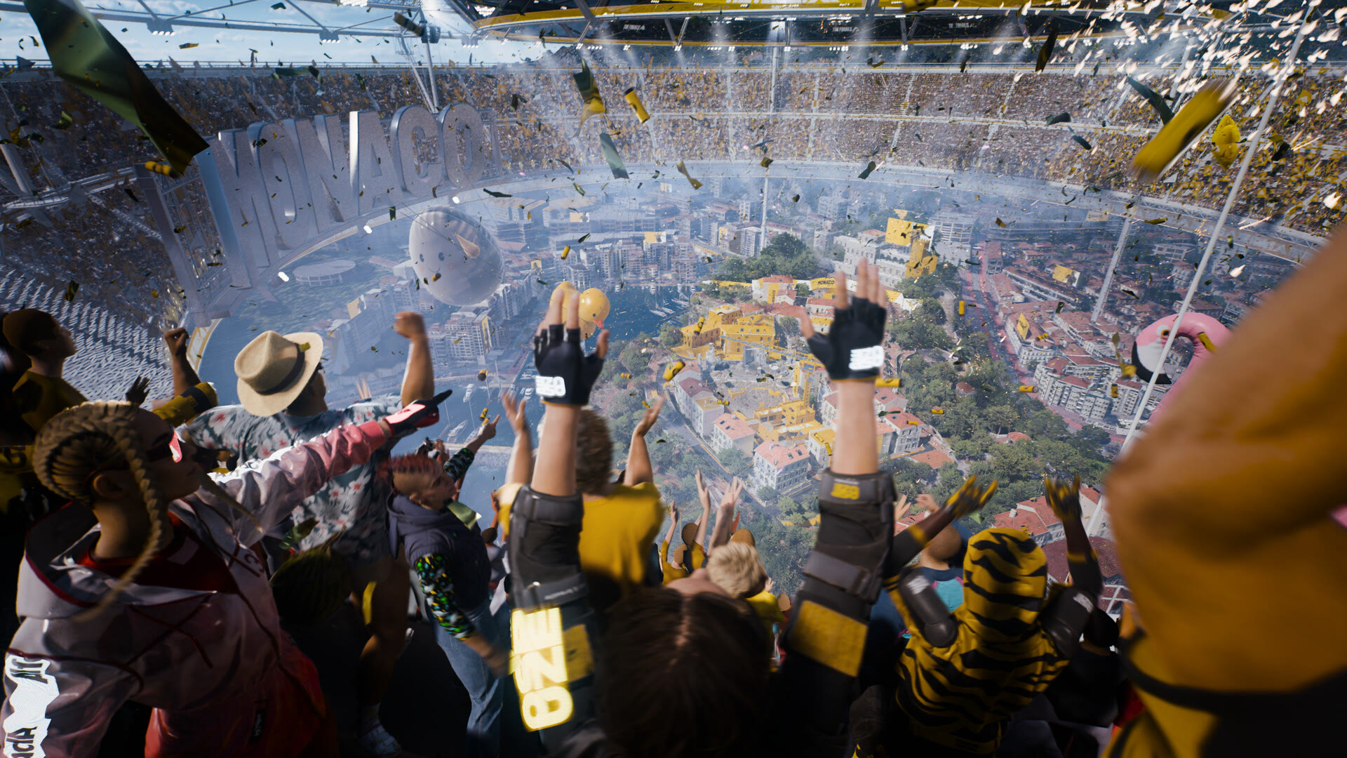 Il pubblico e una delle arene di THE FINALS. Immagine ufficiale: Embark Studios.