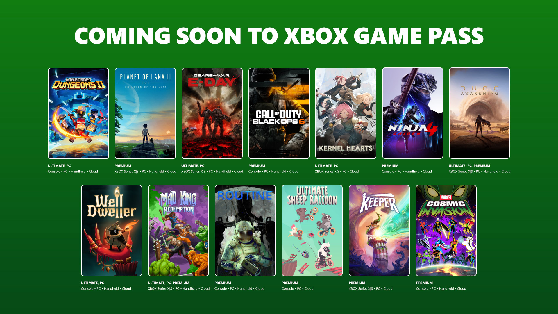 Xbox Game Pass e la seconda ondata di settembre