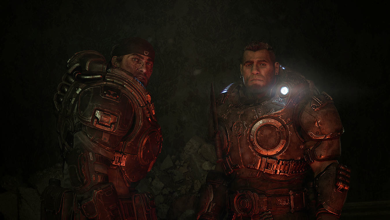 Marcus Fenix e Dom Santiago in Gears of War: E-Day