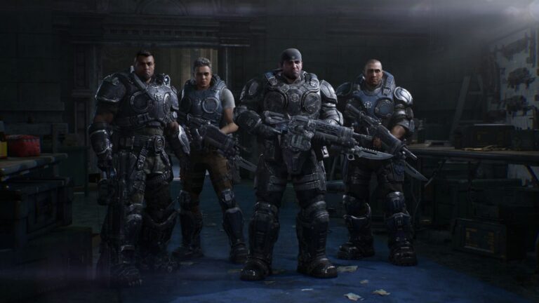 La squadra Bravo di Gears of War: E-Day in una immagine ufficiale Xbox