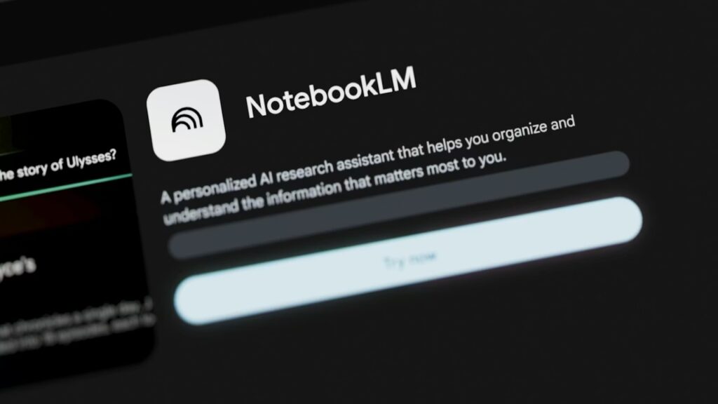 Google fonde Notebooks in Gemini foto editoriale
