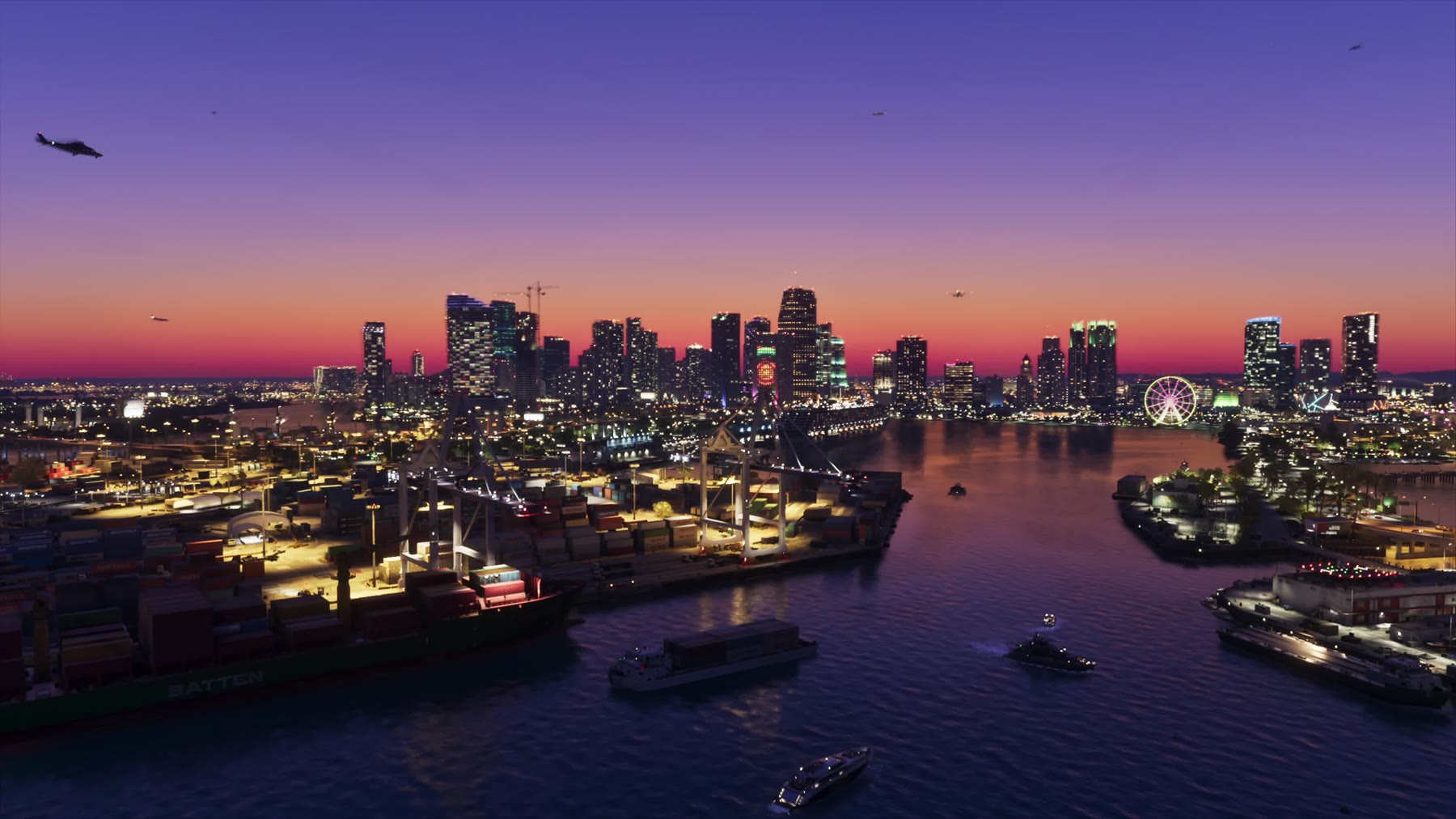 Vice City in un’immagine ufficiale già diffusa da Rockstar Games, usata come illustrazione e non come prova del QSSR.