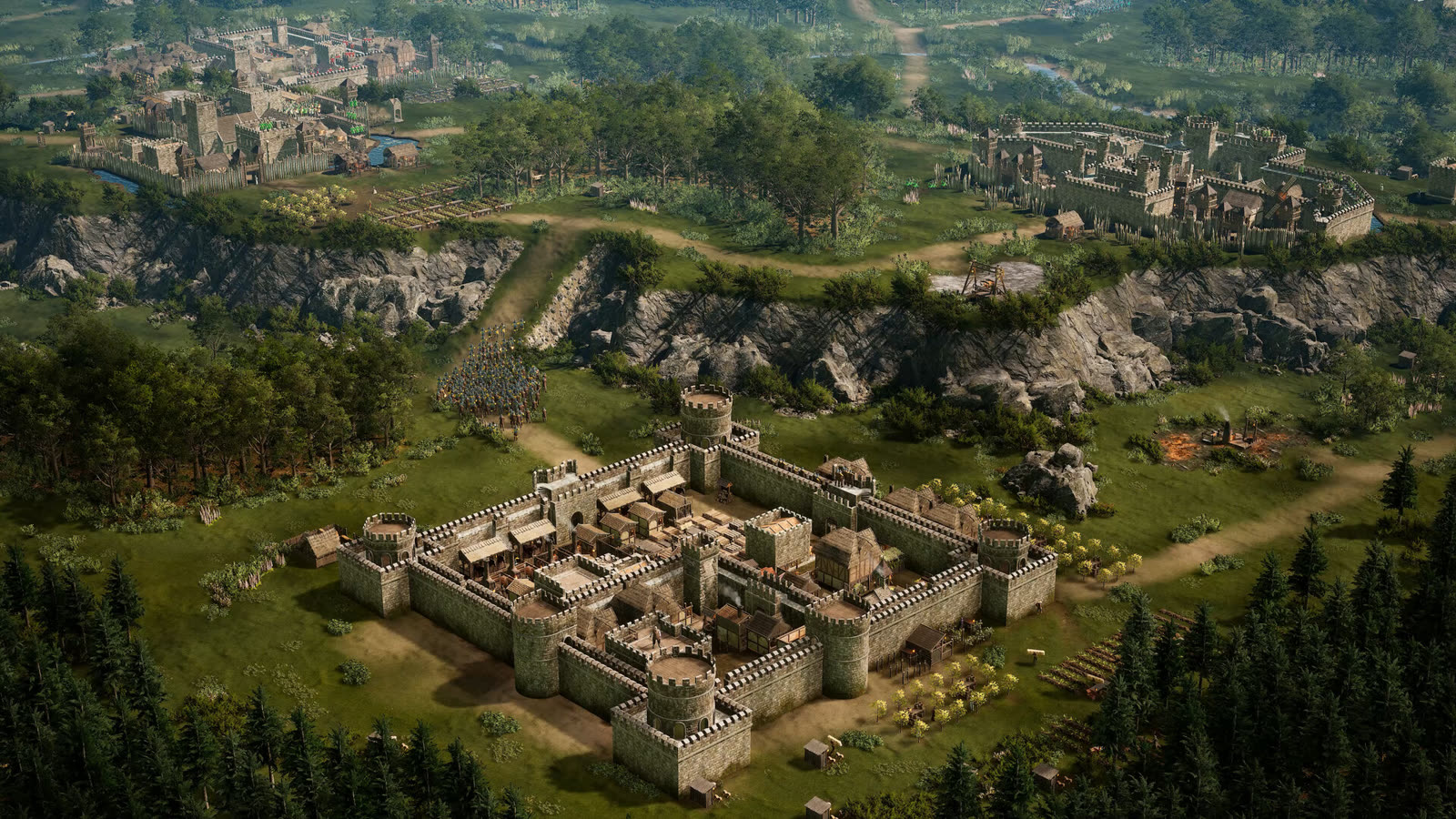 Tre castelli in un paesaggio di Stronghold 4