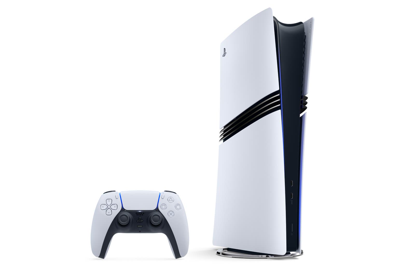 PS5 Pro e DualSense in una fotografia ufficiale Sony: immagine di contesto, non una dimostrazione di Linux.