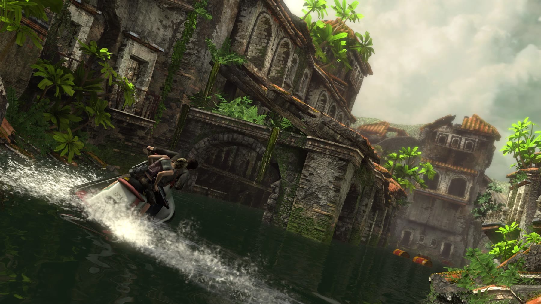 Nathan ed Elena in Drake’s Fortune nella raccolta PS4: immagine ufficiale PlayStation, non del port non ufficiale.