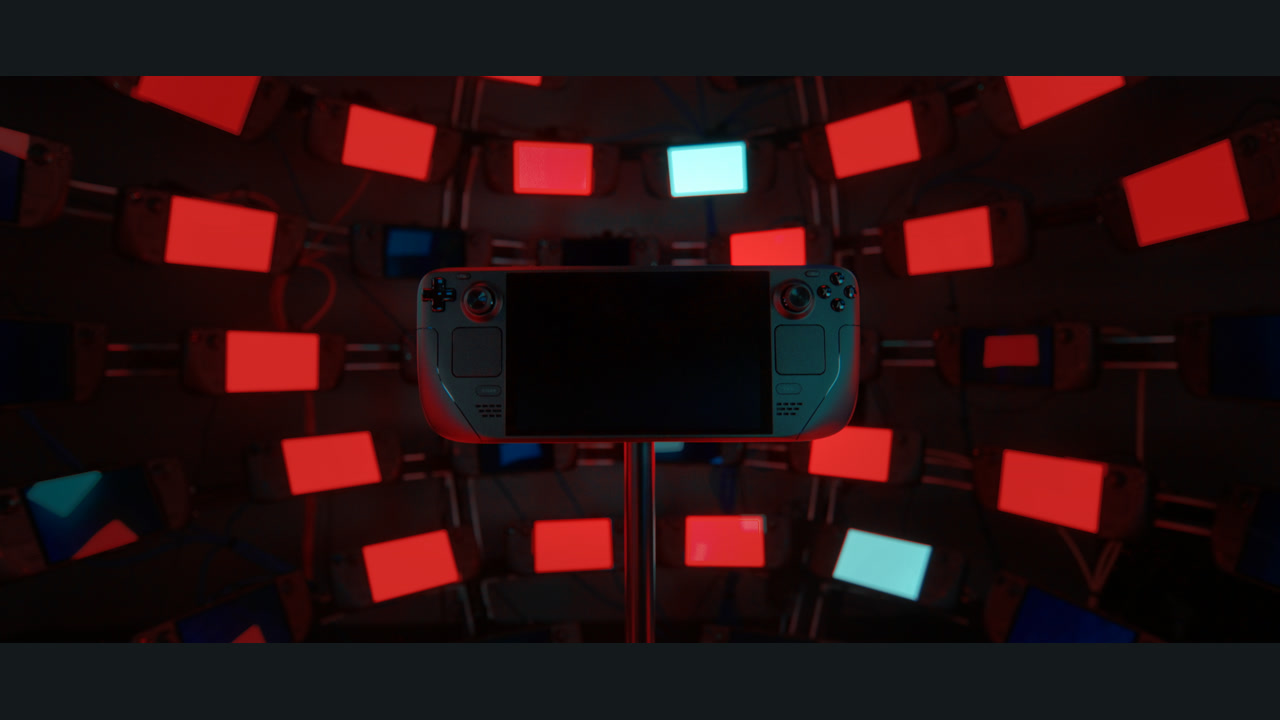 Steam Deck OLED nel materiale stampa ufficiale di Valve.