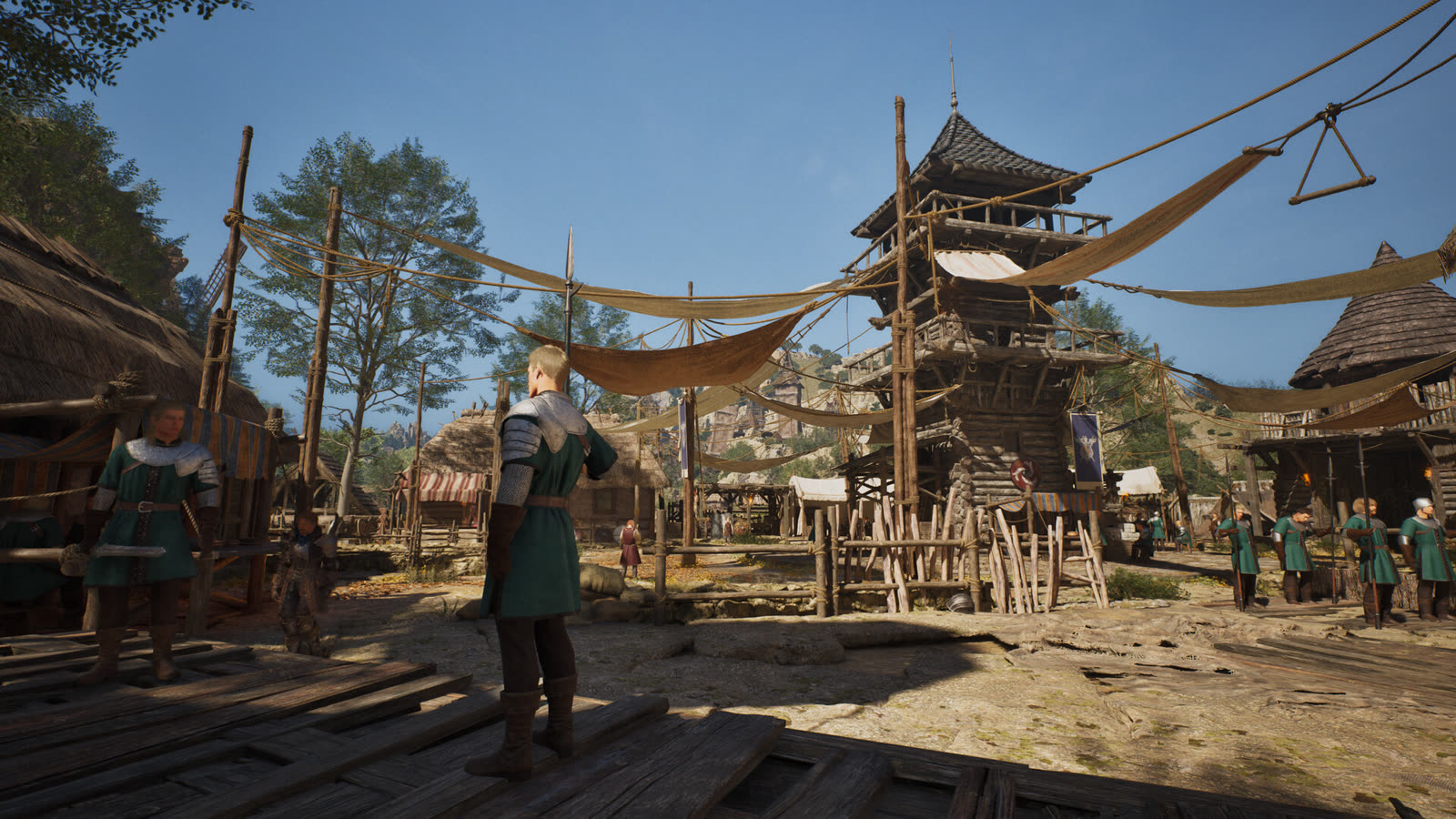 Un insediamento di Auroria in uno screenshot ufficiale di ArcheAge Chronicles.