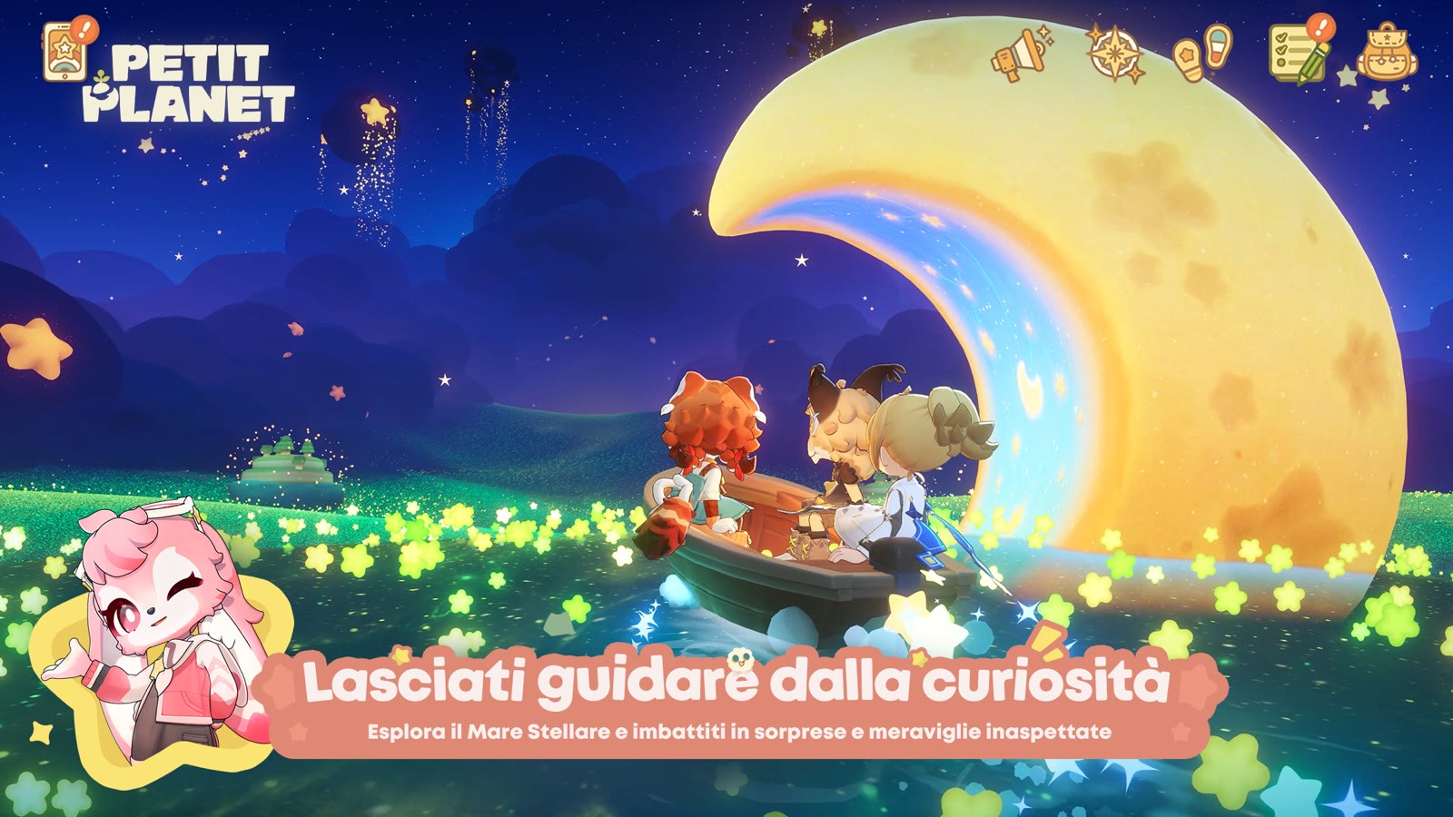 Materiale promozionale ufficiale HoYoverse dedicato all’esplorazione del Mare Stellare.
