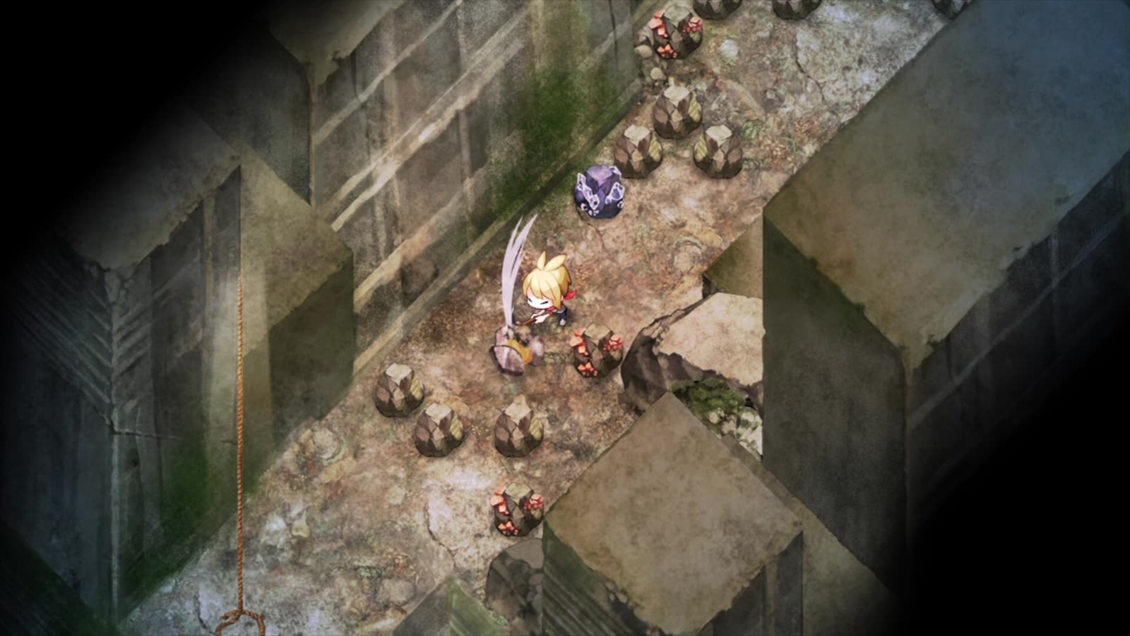 L’esplorazione sotterranea di Village in the Shade dalla galleria ufficiale Nippon Ichi Software.