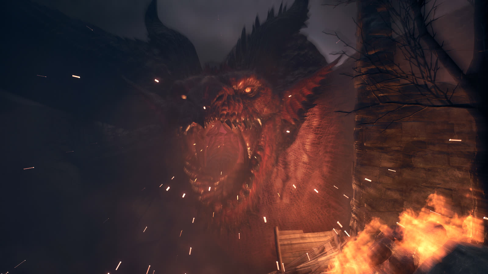 Il drago in un’immagine ufficiale Capcom della versione PC. Non è un confronto prima e dopo la patch Switch 2.