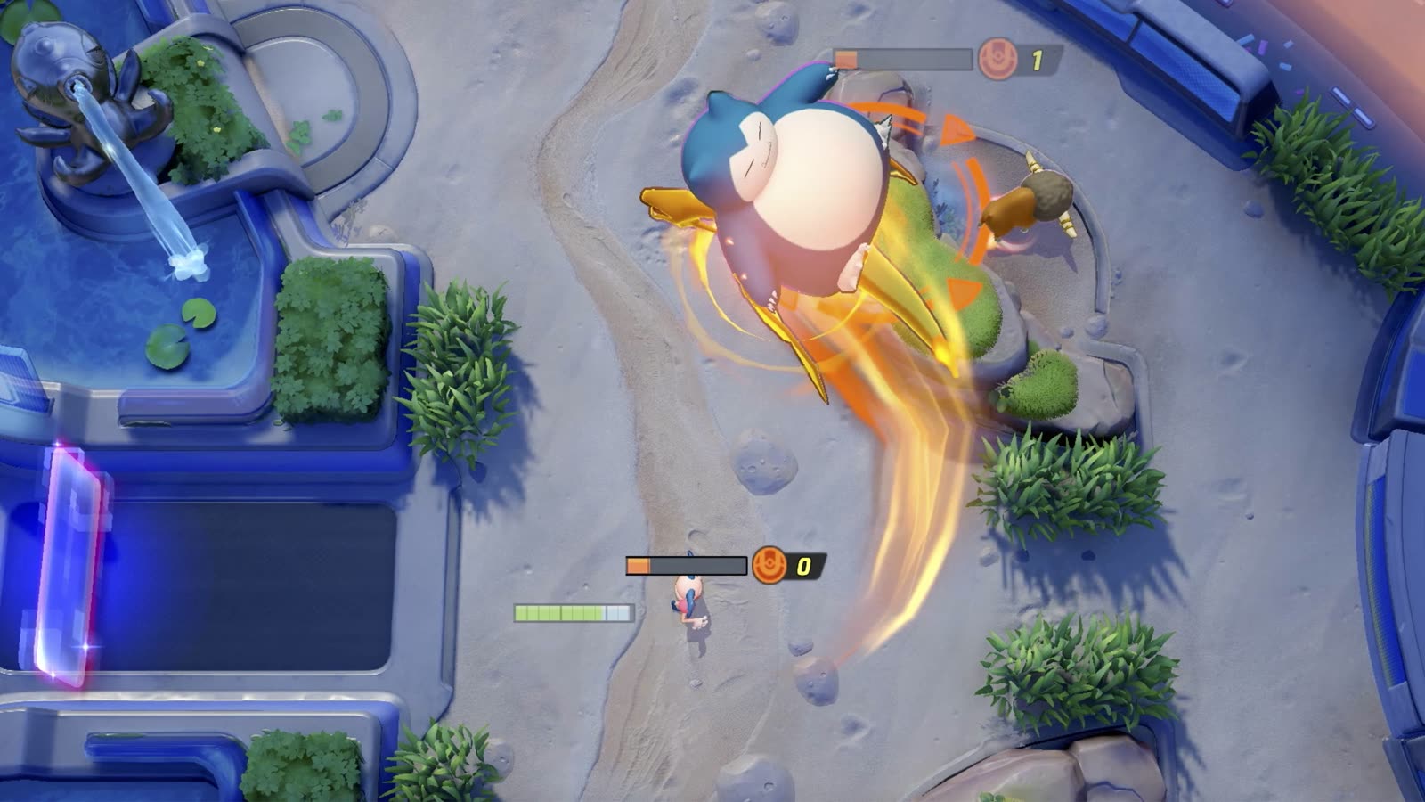 Un’immagine di gioco dal sito ufficiale di Pokémon UNITE: non rappresenta la futura modalità archivio.