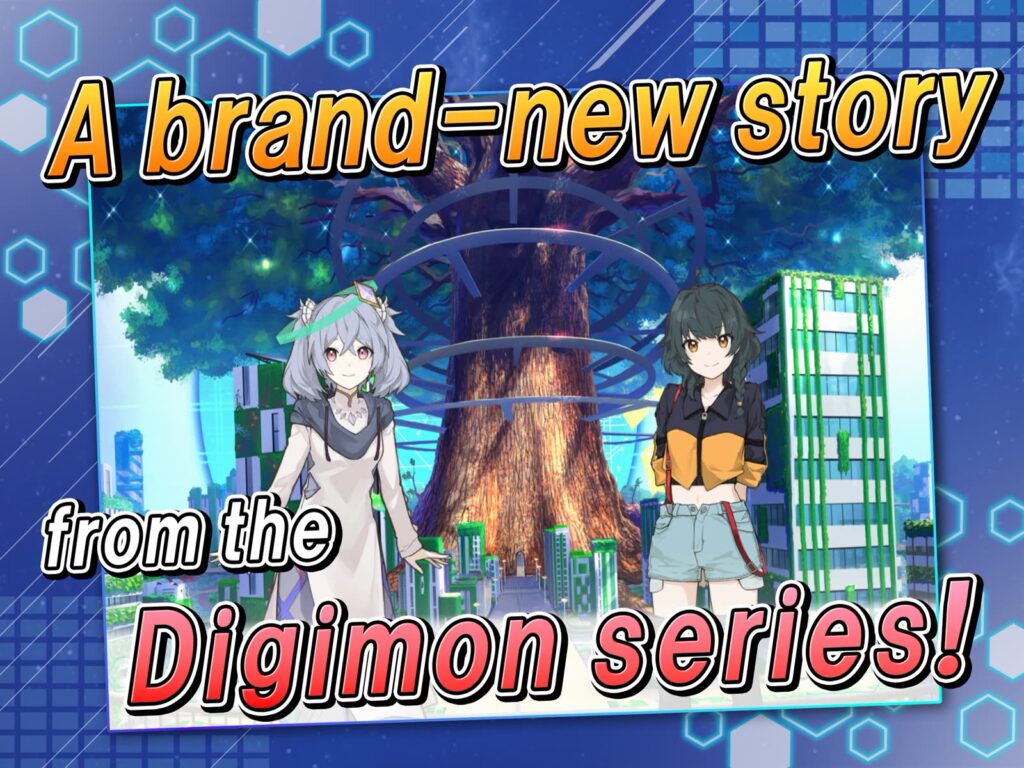 Digimon Alysion: immagine promozionale ufficiale Bandai distribuita tramite App Store, dedicata alla storia originale.