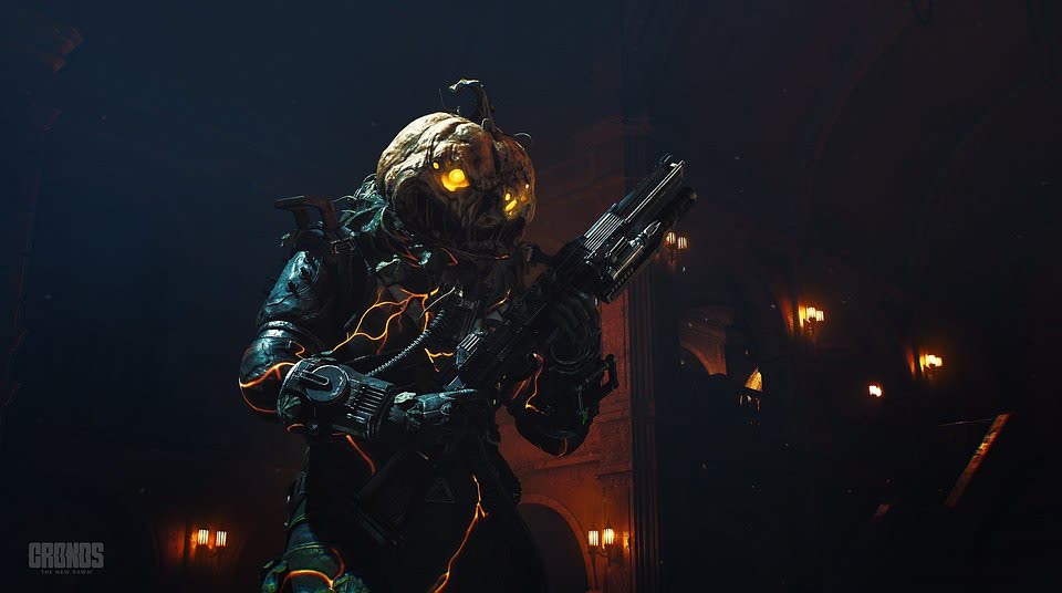 Pumpkin Head in un’immagine ufficiale diffusa da Bloober Team per l’aggiornamento di Cronos.