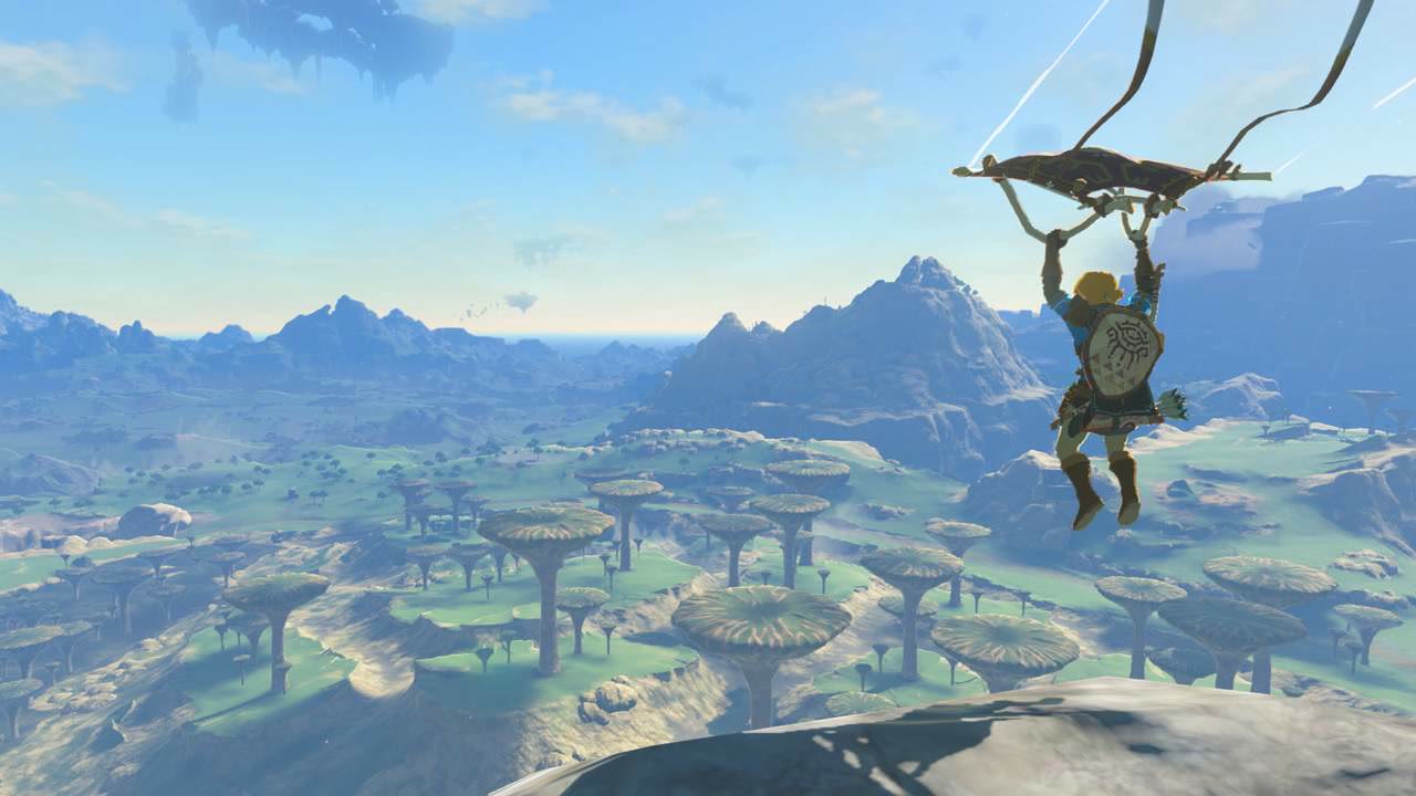 Hyrule nel materiale promozionale Nintendo per Switch, usato come riferimento al gioco originale.