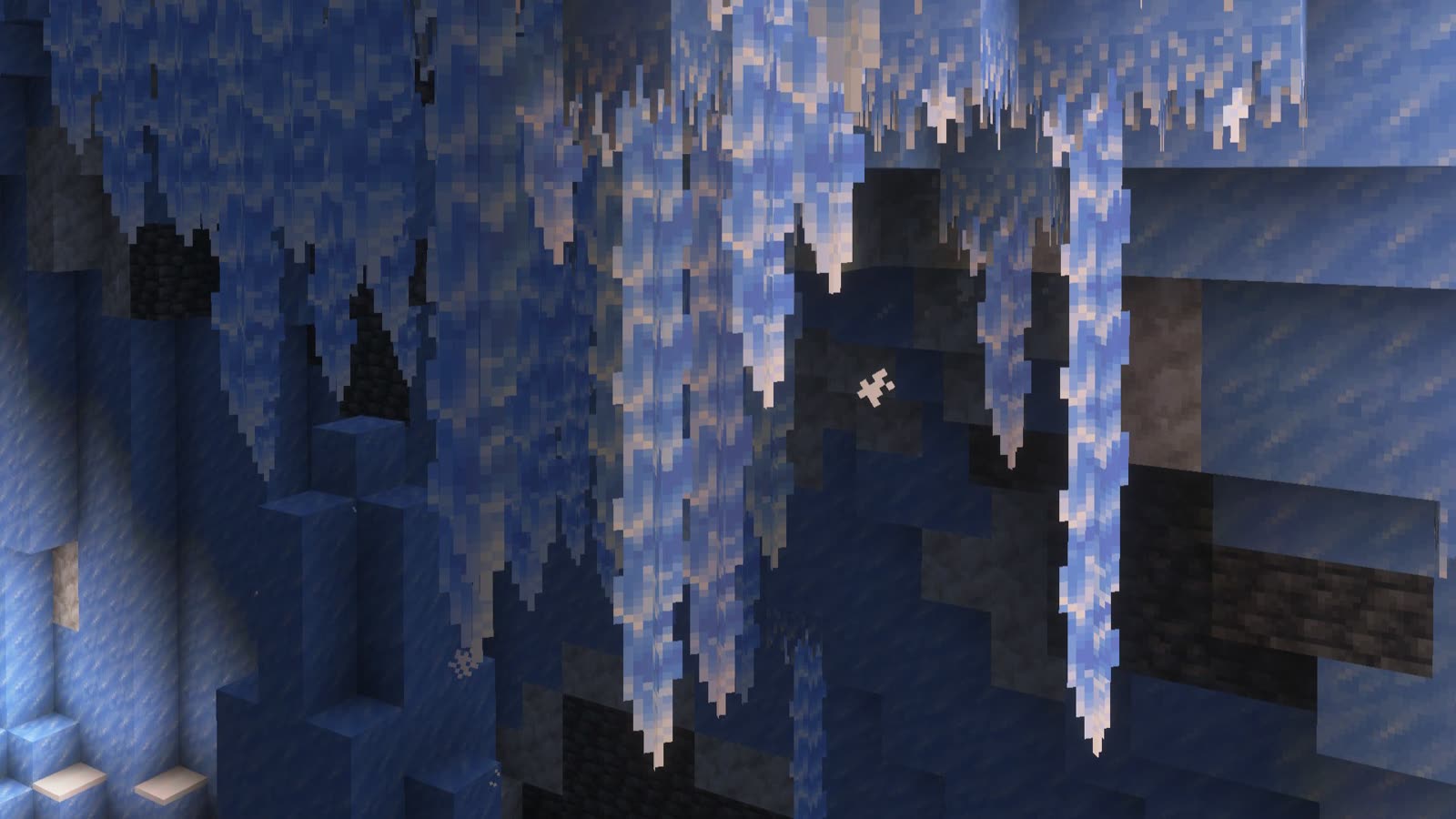 I ghiaccioli delle grotte nei test del prossimo game drop, in uno screenshot ufficiale Mojang.