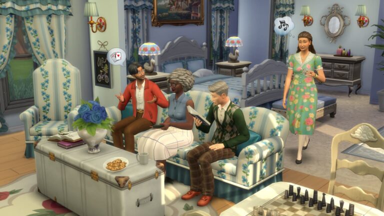 I contenuti gratuiti per i Sims anziani nell’immagine ufficiale EA dell’aggiornamento di ottobre.