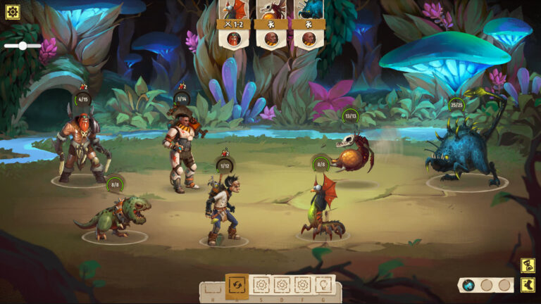 Il combattimento a turni di Outcast Tales in uno screenshot ufficiale Hardlane Studio e Inner Pocket.