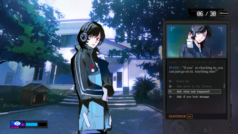 Un dialogo di The Colour Beyond: A Zeroth Kind, nello screenshot ufficiale pubblicato da Infigo Games su Steam.