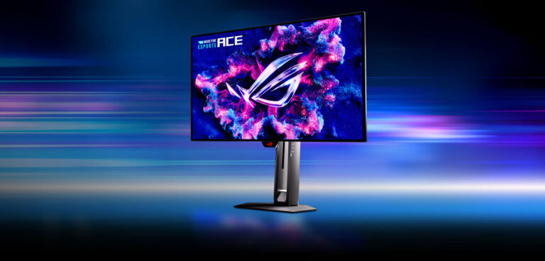 ROG Swift OLED PG259QWS Ace nel materiale promozionale ufficiale ASUS.