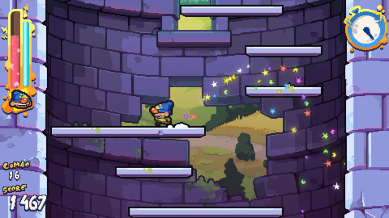 Il nuovo Icy Tower nello screenshot ufficiale della versione 2026 pubblicato su Steam.