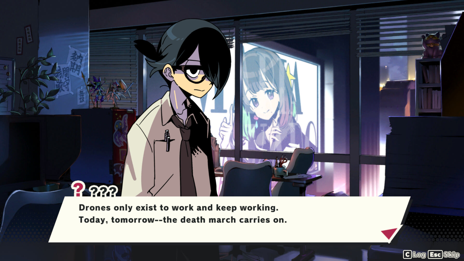 Uno dei dialoghi di Demons’ Night Fever nella galleria ufficiale. Screenshot SuperNiche / Drecom / Arc System Works.