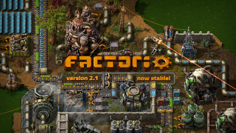 L’immagine con cui Wube annuncia l’arrivo di Factorio 2.1 sul ramo stabile.