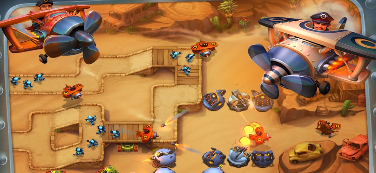 Fieldrunners 2 in uno screenshot ufficiale di Subatomic Studios pubblicato su App Store.