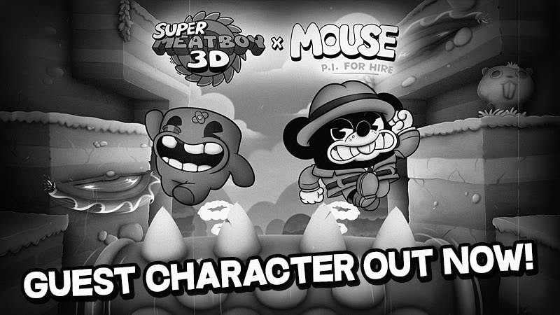 Jack Pepper e Meat Boy nell’illustrazione ufficiale della collaborazione. Immagine: Headup, Sluggerfly e Fumi Games.