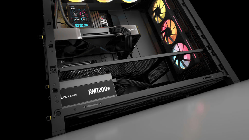 RM1200e installato in un PC dimostrativo Corsair.